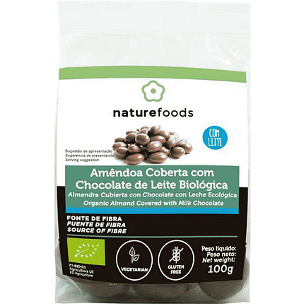 Amêndoa choco leite bio 100gr Naturfoods
