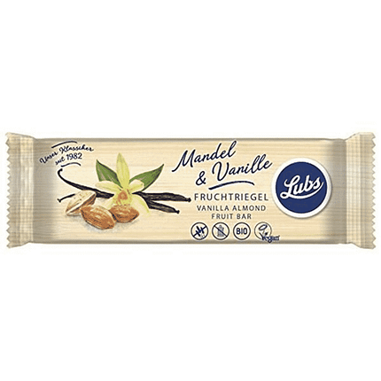 Barra de Amêndoa + Baunilha, com ingredientes biológicos, sem glúten, vegan