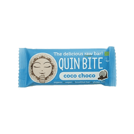 Barra Raw Coco Chocolate, com ingredientes biológicos, sem glúten, vegan