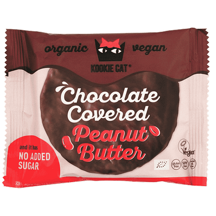 Kookie Chocolate Covered Peanut Butter, com ingredientes biológicos, sem glúten, vegan