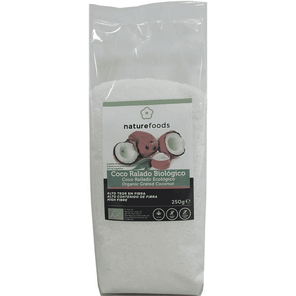 Coco Ralado, biológico, sem glúten, sem lactose, vegan