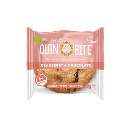 Cookie Arando Vermelho e Chocolate, com ingredientes biológicos, sem glúten, vegan