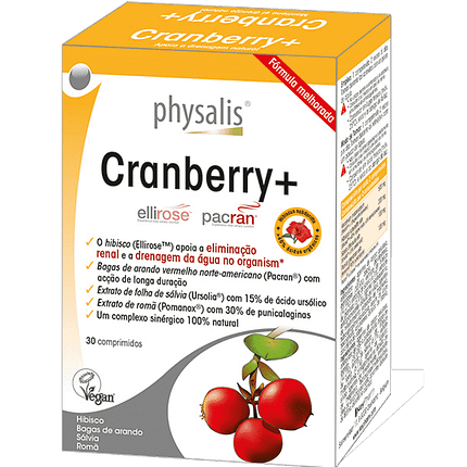 Cranberry +, suplemento alimentar vegan