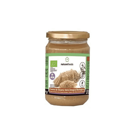 Creme de Sésamo Semi-Integral, biológico, sem glúten, sem lactose, vegan