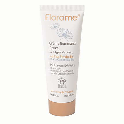 Esfoliante Creme Suave com Camomila, com ingredientes biológicos