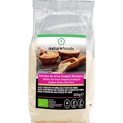 Farinha de Arroz Integral, biológico, sem glúten, sem lactose, vegan