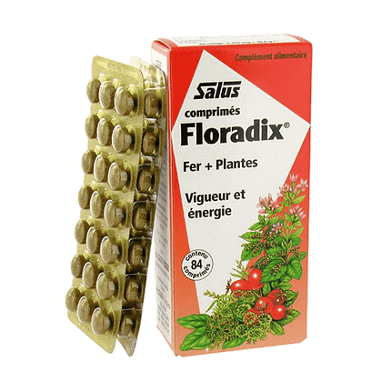 Floradix Comprimidos, suplemento alimentar sem glúten e sem lactose