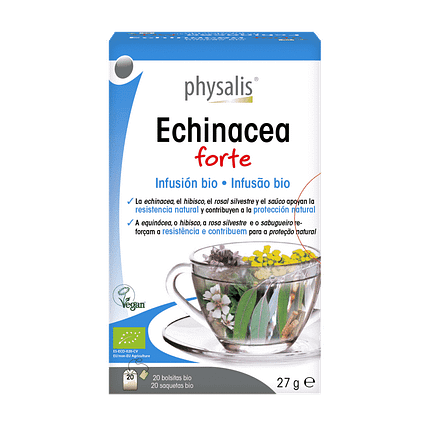 Infusão Equinacea Forte, com ingredientes biológicos