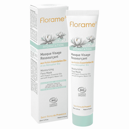 Máscara Hidratante de Rosto com Nenúfar, com ingredientes biológicos