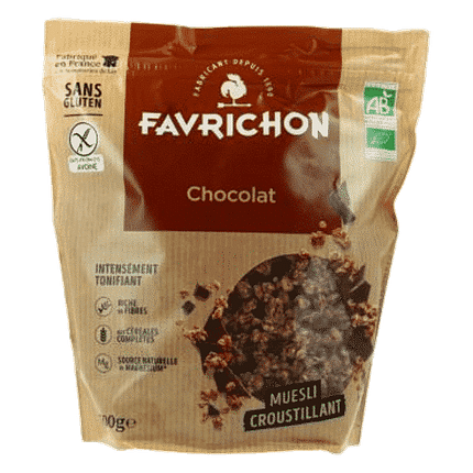 Muesli Chocolate, com ingredientes biológicos, sem glúten