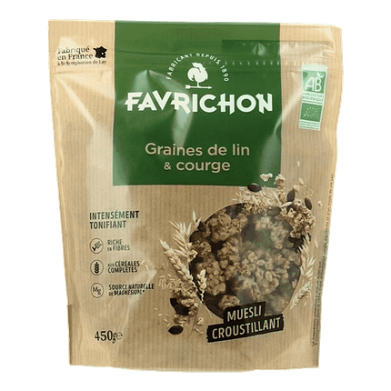 Muesli Sementes de Linho + Abóbora, com ingredientes biológicos