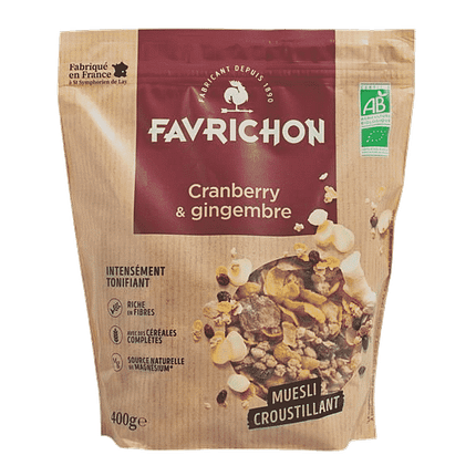Muesli Crocante Arando Gengibre, com ingredientes biológicos