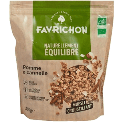 Muesli Maçã e Canela, com ingredientes biológicos