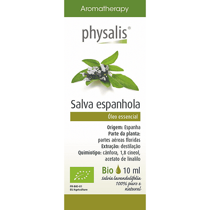 Óleo Essencial Salva Espanhola, com ingredientes biológicos
