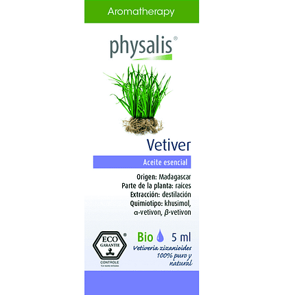 Óleo Essencial Vetiver, com ingredientes biológicos