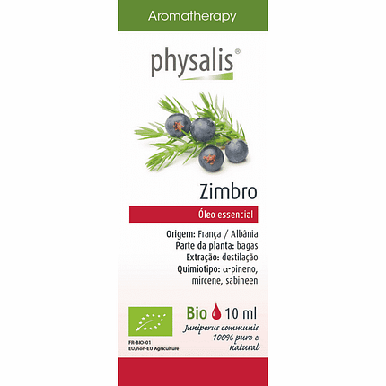 Óleo Essencial Zimbro, com ingredientes biológicos