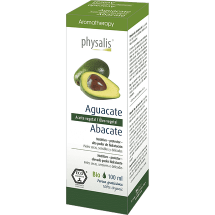Óleo Vegetal Abacate, com ingredientes biológicos
