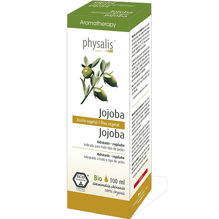 Óleo Vegetal Jojoba, com ingredientes biológicos