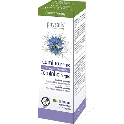 Óleo Vegetal Cominho Negro, com ingredientes biológicos