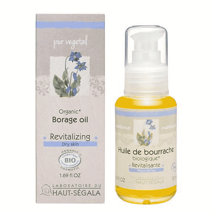 Óleo de Borragem, com ingredientes biológicos