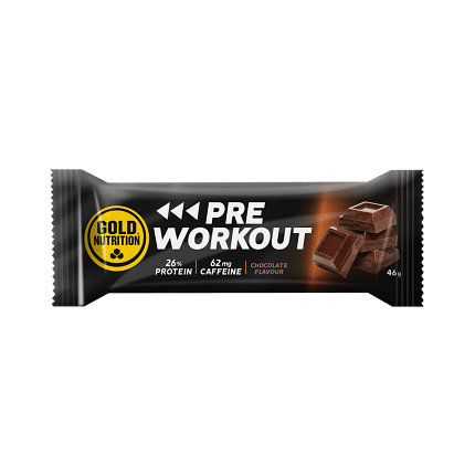 Pre-Workout Energy Bar Gold Nutrition Alimentação Barra Desporto Energia