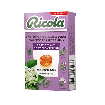 Rebuçados Ervas Suíças Flor Sabugueiro, sem açúcar