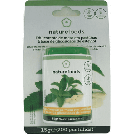 Stevia Comprimidos, sem glúten, vegetariano