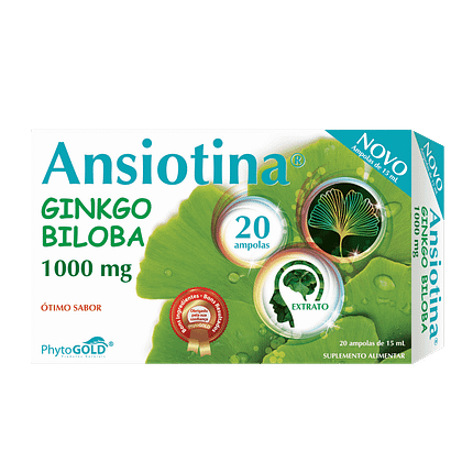 Ansiotina Ginkgo Biloba 20 Ampolas x 15ml Phytogold