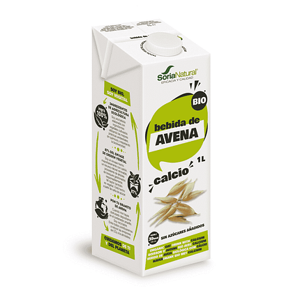 Bebida de Aveia com Cálcio, com ingredientes biológicos