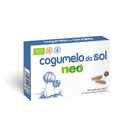 Cogumelo do Sol Neo, suplemento alimentar sem glúten, sem lactose