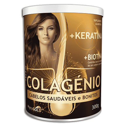 Colagénio + Keratina Cabelos Saudáveis, suplemento alimentar