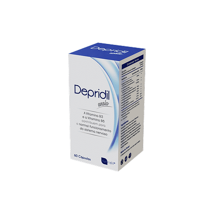Depridil Ansio, suplemento alimentar sem açúcar, sem glúten e sem lactose