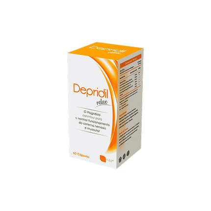 Depridil Relax, suplemento alimentar sem açúcar, sem glúten, sem lactose