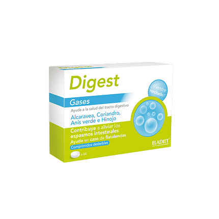 Digest Gases, suplemento alimentar sem glúten, sem lactose