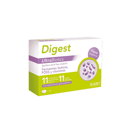 Digest Ultra Probiotics, suplemento alimentar sem açúcar, sem glúten