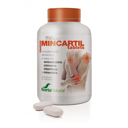 Mincartil Reforçado Comprimidos Soria Natural Vitaminas Ossos Aminoácidos Suplemento