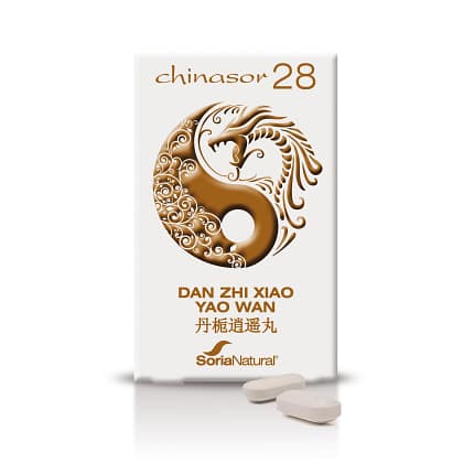 Chinasor 28 DAN ZHI XIAO YAO WAN Soria Natural Suplementos Alimentares Harmonização Fígado Baço Estômago Medicina Chinesa