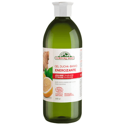 Gel de Banho Energizante, com ingredientes biológicos, cosmética vegan