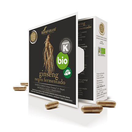 Ginseng Negro Fermentado, suplemento alimentar, com ingredientes biológicos