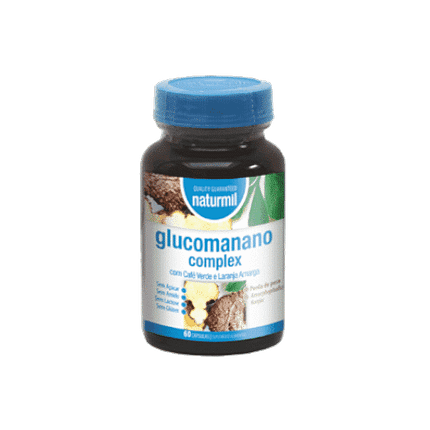 Glucomanano Complex, suplemento alimentar, sem açúcar, sem glúten, sem lactose, sem soja