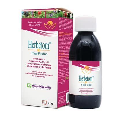 Herbetom 3 FerFolic Suplemento Alimentar Bioserum Xarope Energia