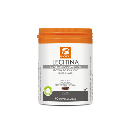 Lecitina 1200, suplemento alimentar sem açúcar, sem glúten, sem lactose, sem sal