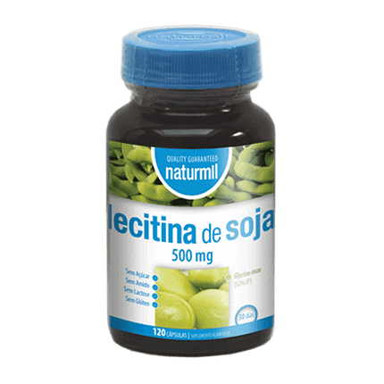 Lecitina de Soja 500 mg, suplemento alimentar sem açúcar, sem glúten e sem lactose