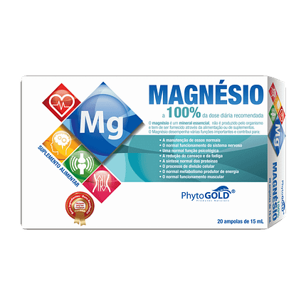 Magnésio 100%, sabor muito agradável a frutos do bosque