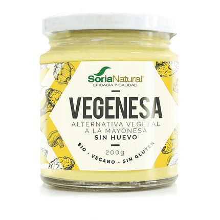 Maionese Vegenesa, ingredientes biológicos, sem glúten, vegan