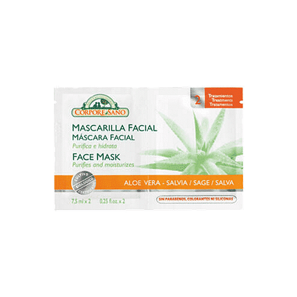 Máscara Facial Purifica e Hidrata, com ingredientes biológicos, cosmética vegan