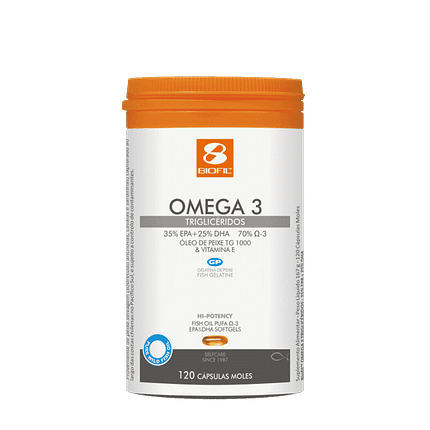 Omega-3 1000, suplemento alimentar sem açúcar, sem glúten, sem lactose, sem sal
