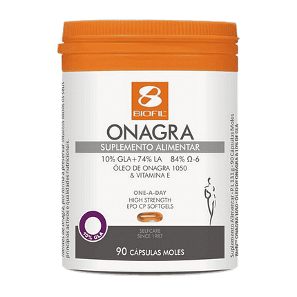 Onagra 1050, suplemento alimentar sem açúcar, sem glúten, sem lactose, sem sal