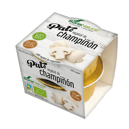 Patê Vegetal de Cogumelos, com ingredientes biológicos, sem glúten