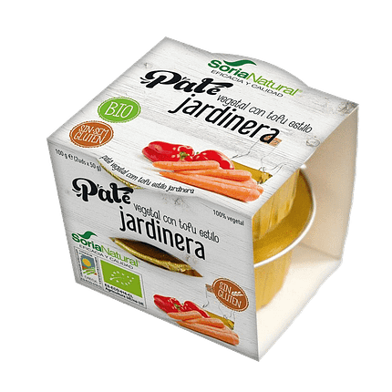 Patê Vegetal com Tofu Estilo Jardineira, com ingredientes biológicos, sem glúten